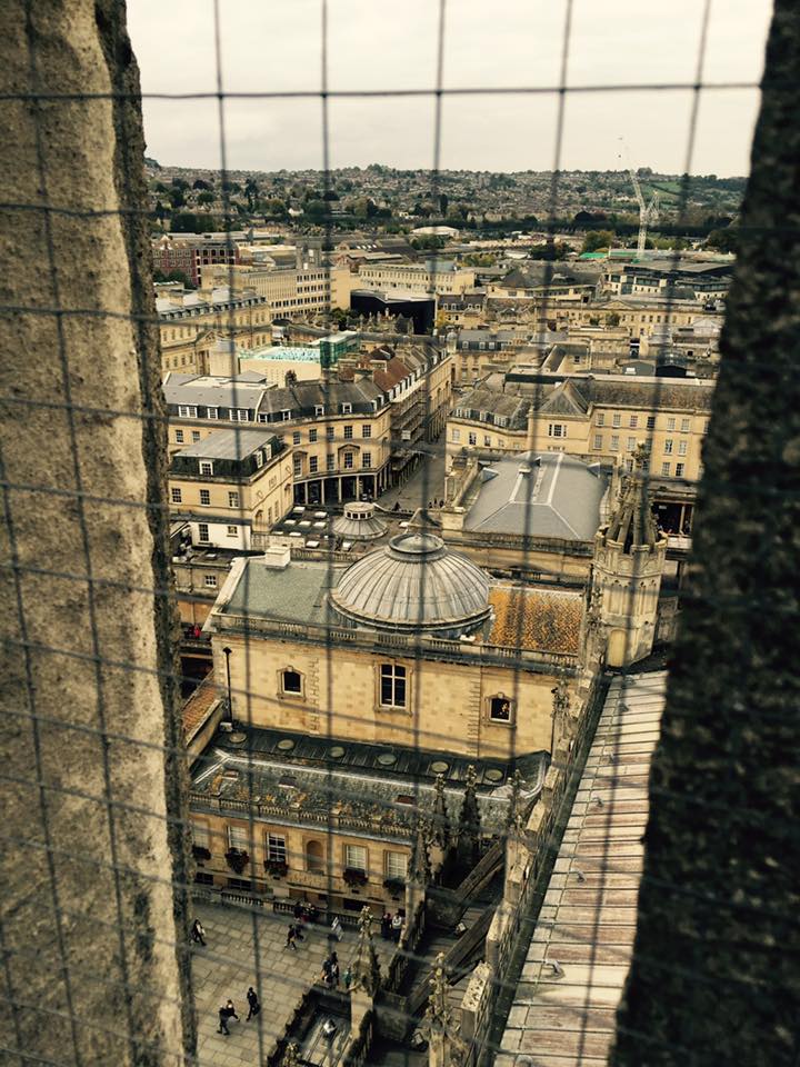 view over Bath from the top of one of the towers