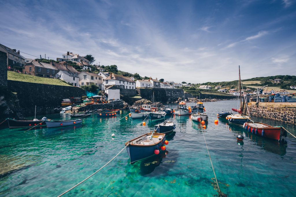 The Harbour and Fishing Village of Coverack in Cornwall, South West England