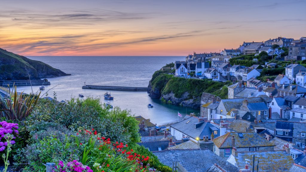 Sunset in Port Isaac, Cornwall, South West England
