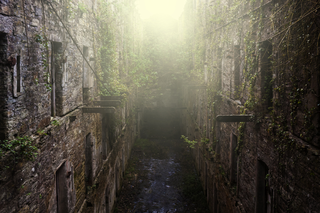 Bodmin Jail cell block near Bodmin in Cornwall