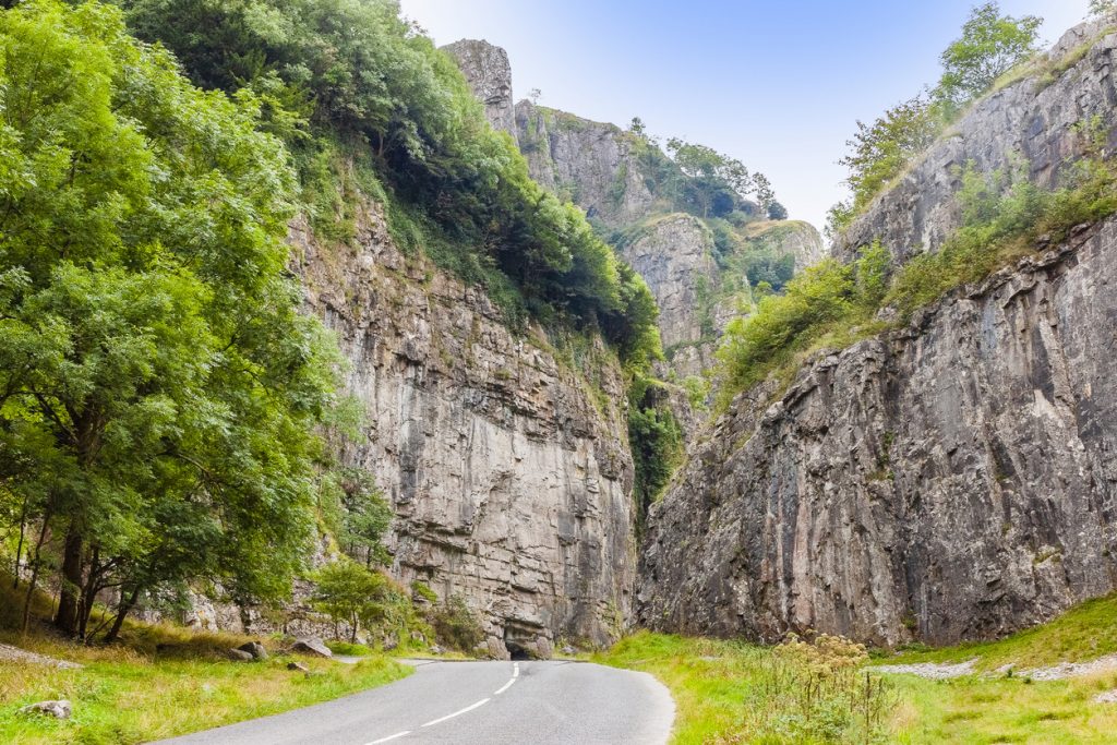 Cheddar Gorge in Somerset, South West England