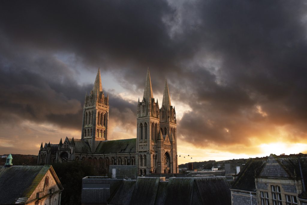Sunset over Truro Cathedral