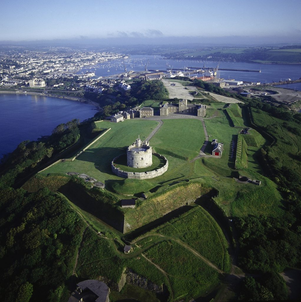 Aerial view of Pendennis Castle