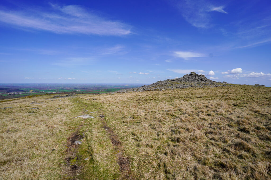 A tor in Dartmoor, one of the best places to visit in Devon