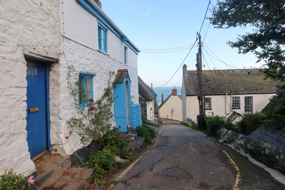 Cottages in Cadgwith, a village by the sea in the Lizard Peninsula