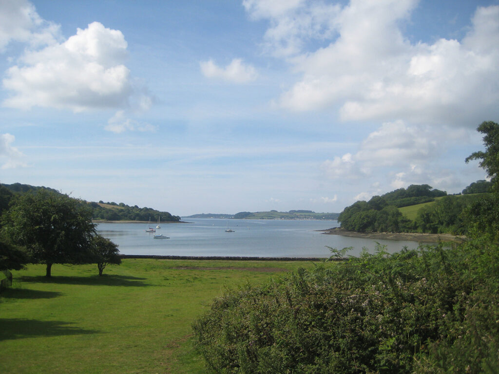 View over Fal River from Trelissick which is near Truro