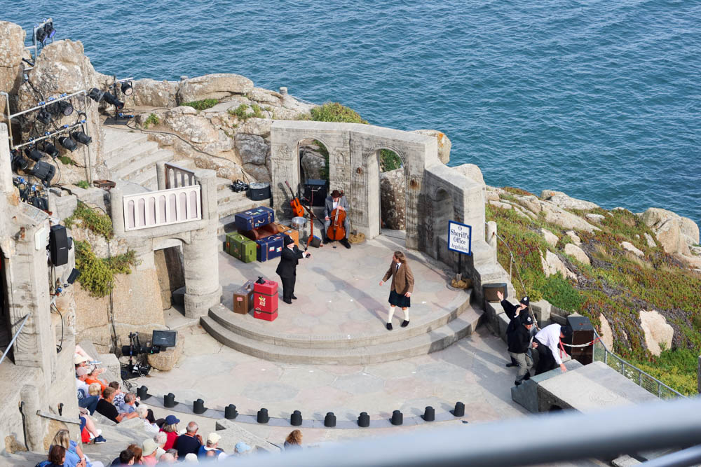 A play being performed at the Minack Theatre in Porthcurno