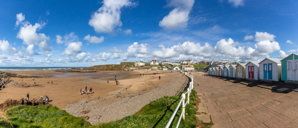 Crooklets beach at Bude in North Cornwall, England, UK