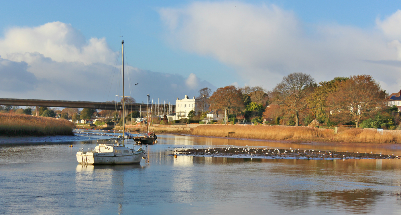 Autumn sunshine over the river Exe