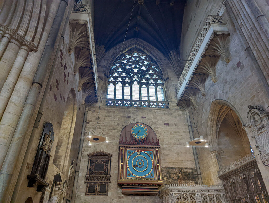 Astronomical clock in Exeter Cathedral