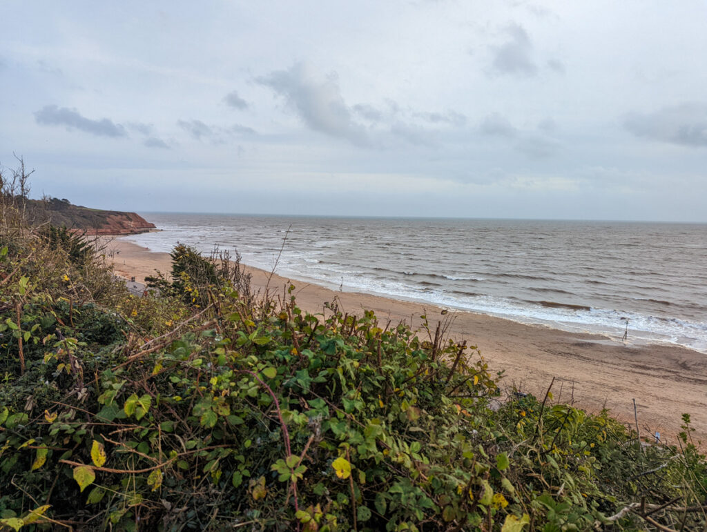 View of beach near Orcombe Point in Exmouth.
