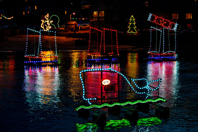 Beautiful floating Christmas lights