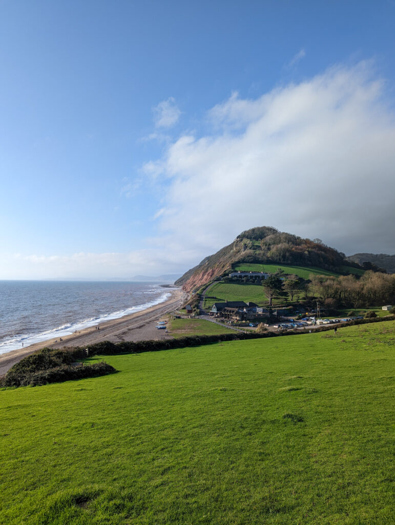 View of the coastline from Branscombe coast path