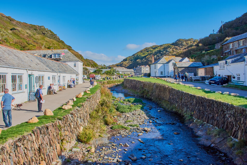 Boscastle, Cornwall, England - October 04, 2018: Boscastle a small fishing village on the north coast of Cornwall, England