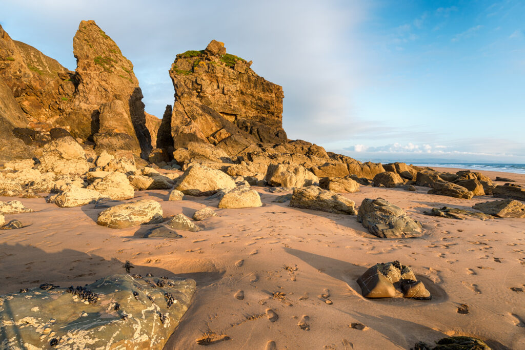 Sandymouth Beach near Bude on the north coast of Cornwall