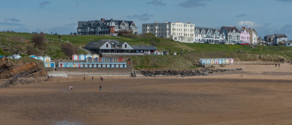 A photograph of Bude's beach which is located in South West, England