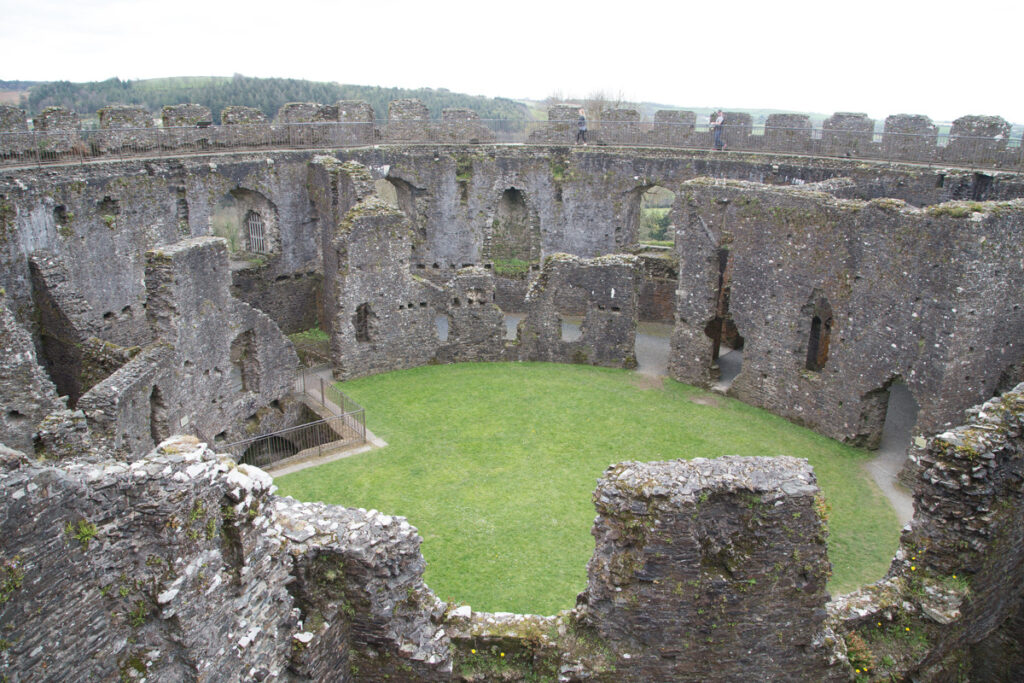An inside shot of the ruins of Restormel Castle, one of the best things to do near St Austell