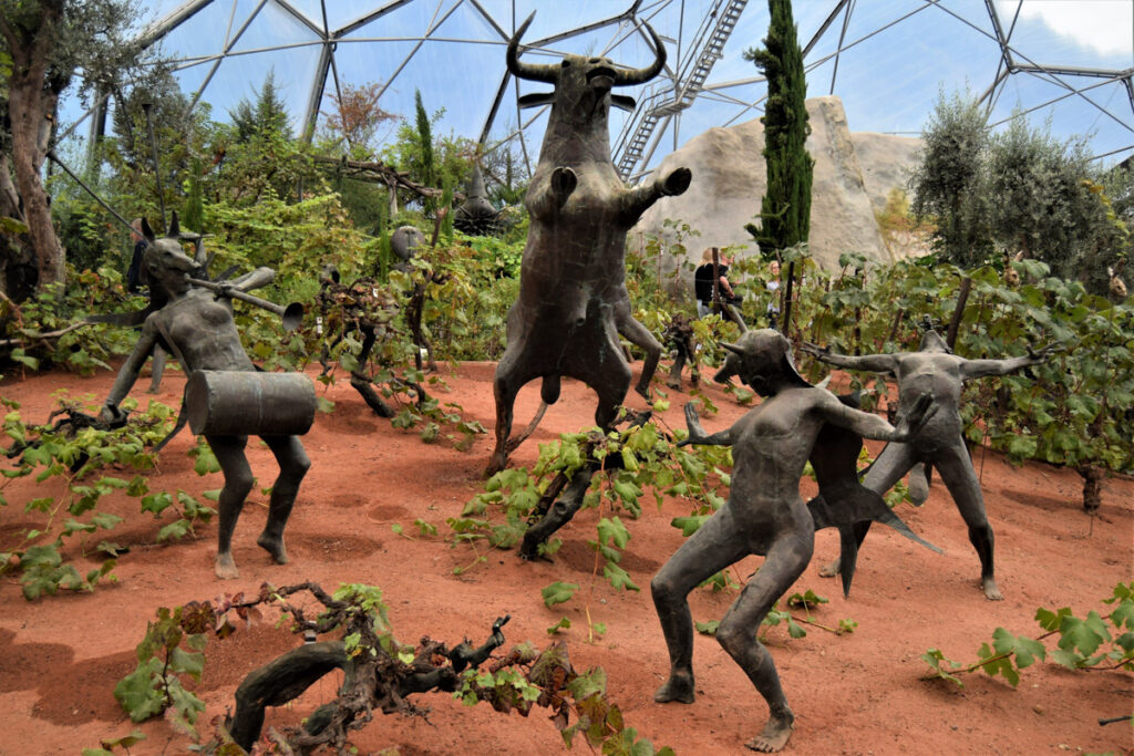 Statues in the Eden Project in Cornwall