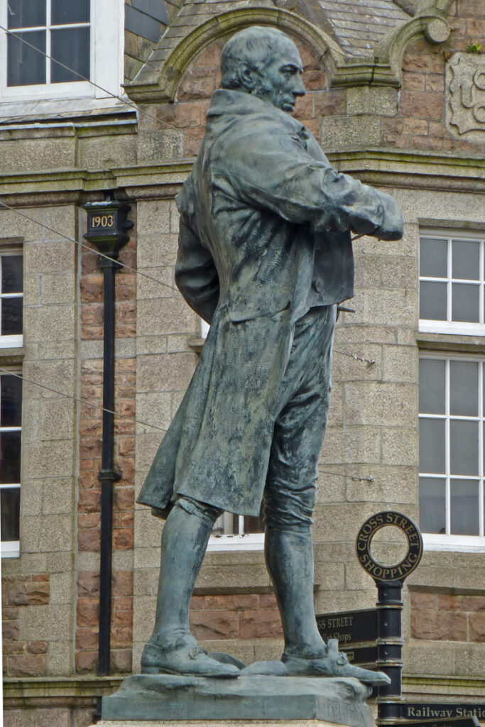 Statue of Richard Trevithick in Camborne, Cornwall