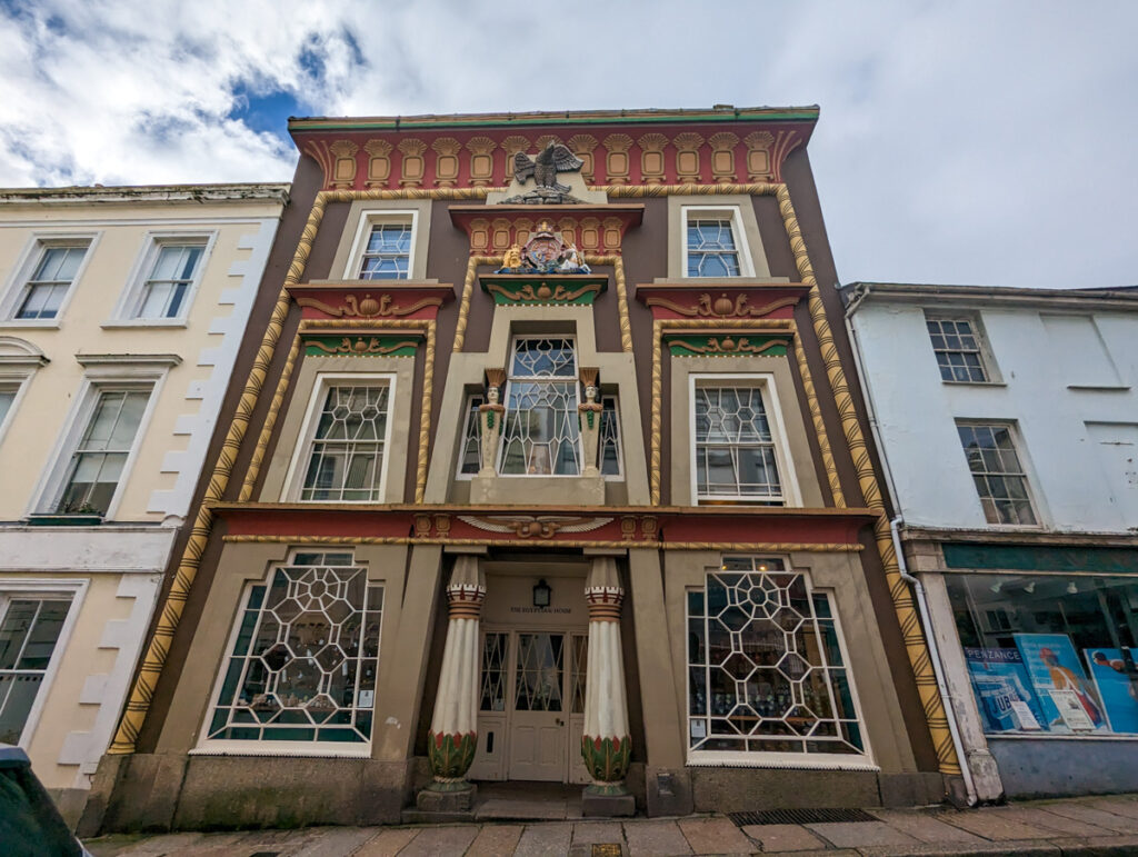 Egyptian House on Chapel Street in Penzance; it's a Georgian house that was decorated in the style of the time.