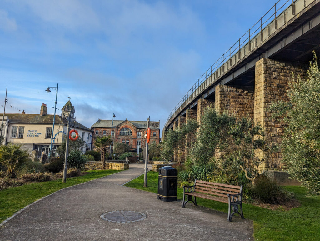 Historic viaduct in the heart of Hayle town centre