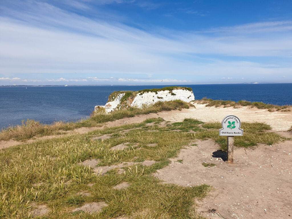 National trust sign at Old Harry Rocks