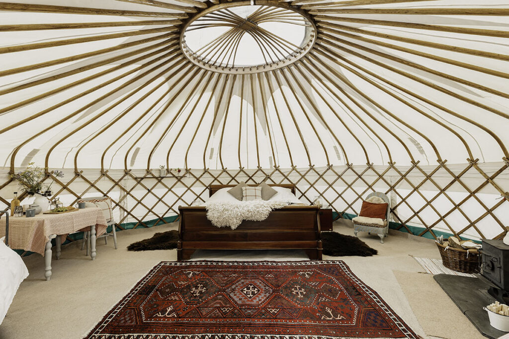 Great links yurt on Dartmoor
