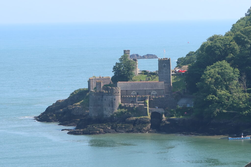 Dartmouth Castle perched where the River Dart and the sea meet.