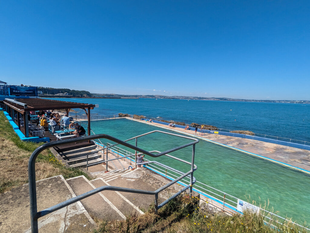 Shoalstone Seawater Pool which is on the coastline of Brixham.