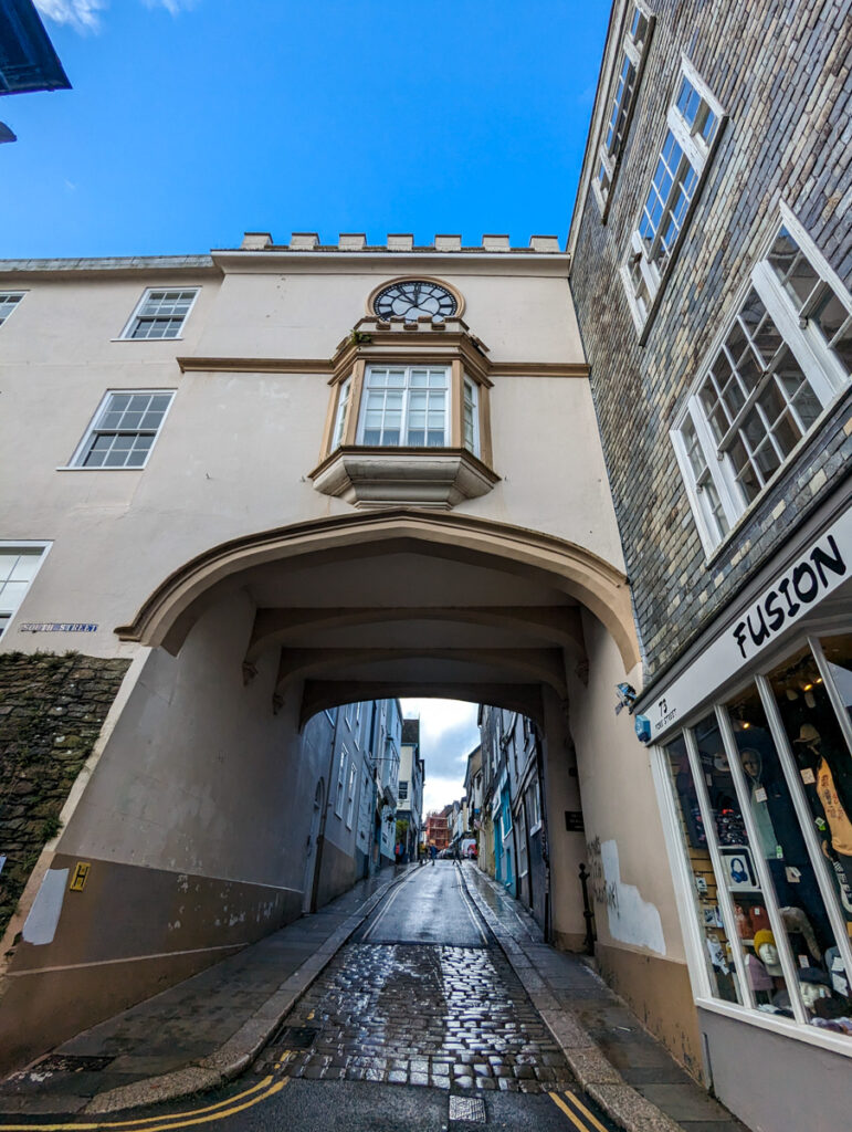East Gate in Totnes, the old entrance to the Medieval City.