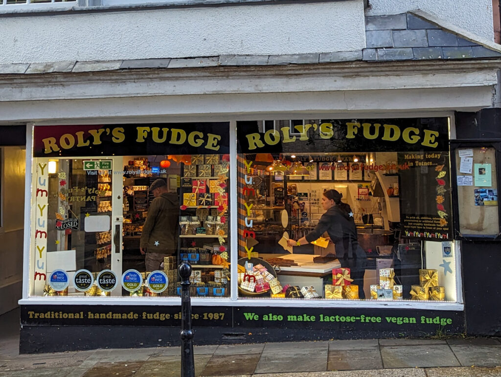 Popular Devon store Roly's Fudge in Totnes